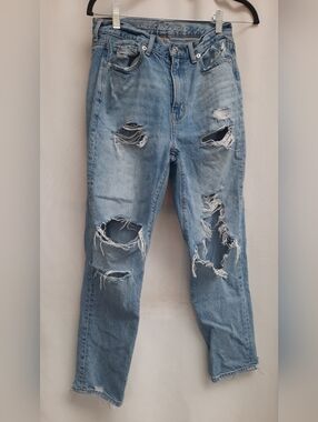 AMERICAN EAGLE Mom Jean Distressed 2 Short